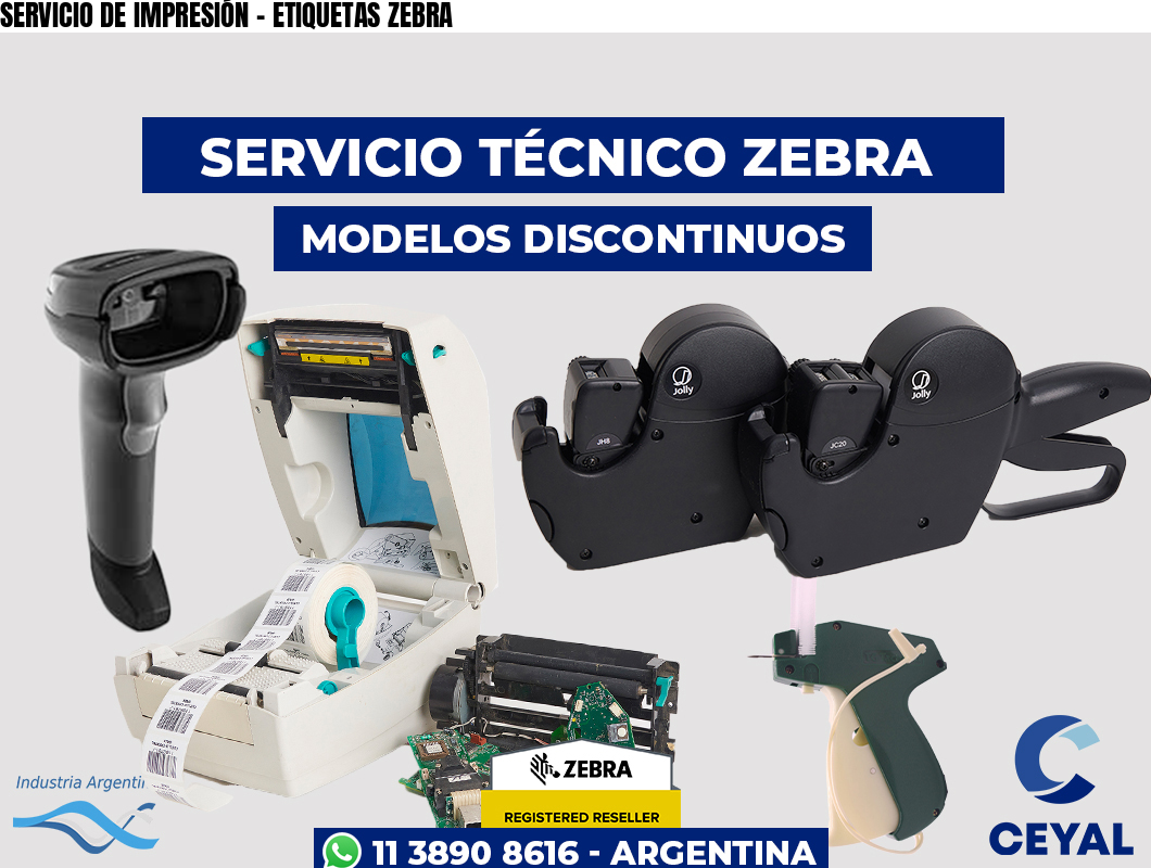 SERVICIO DE IMPRESIÓN - ETIQUETAS ZEBRA