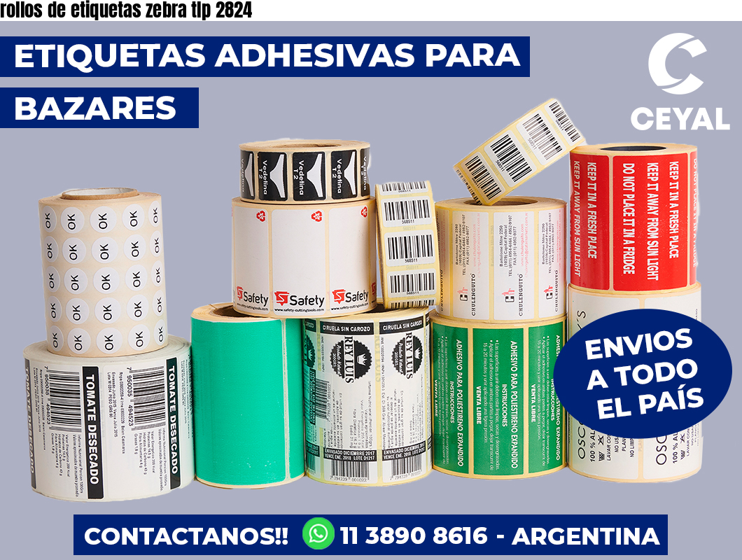 rollos de etiquetas zebra tlp 2824