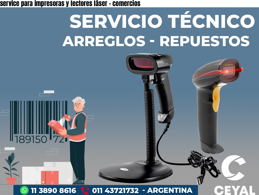service para impresoras y lectores láser - comercios