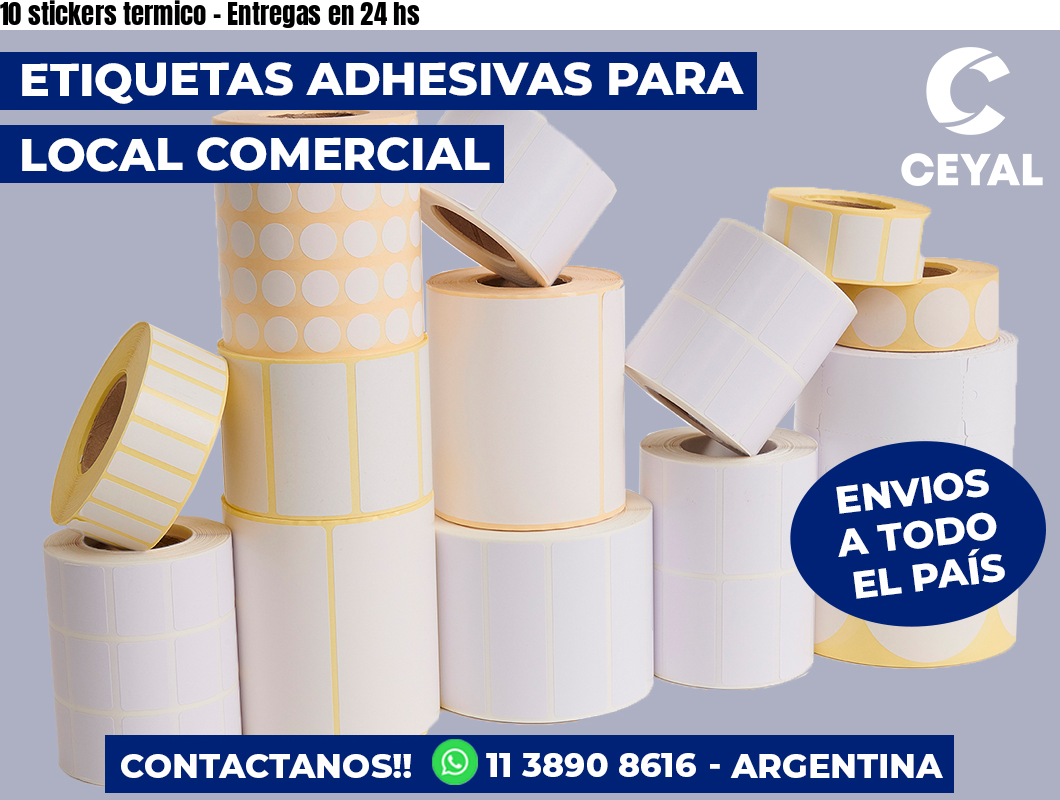 10 stickers termico - Entregas en 24 hs
