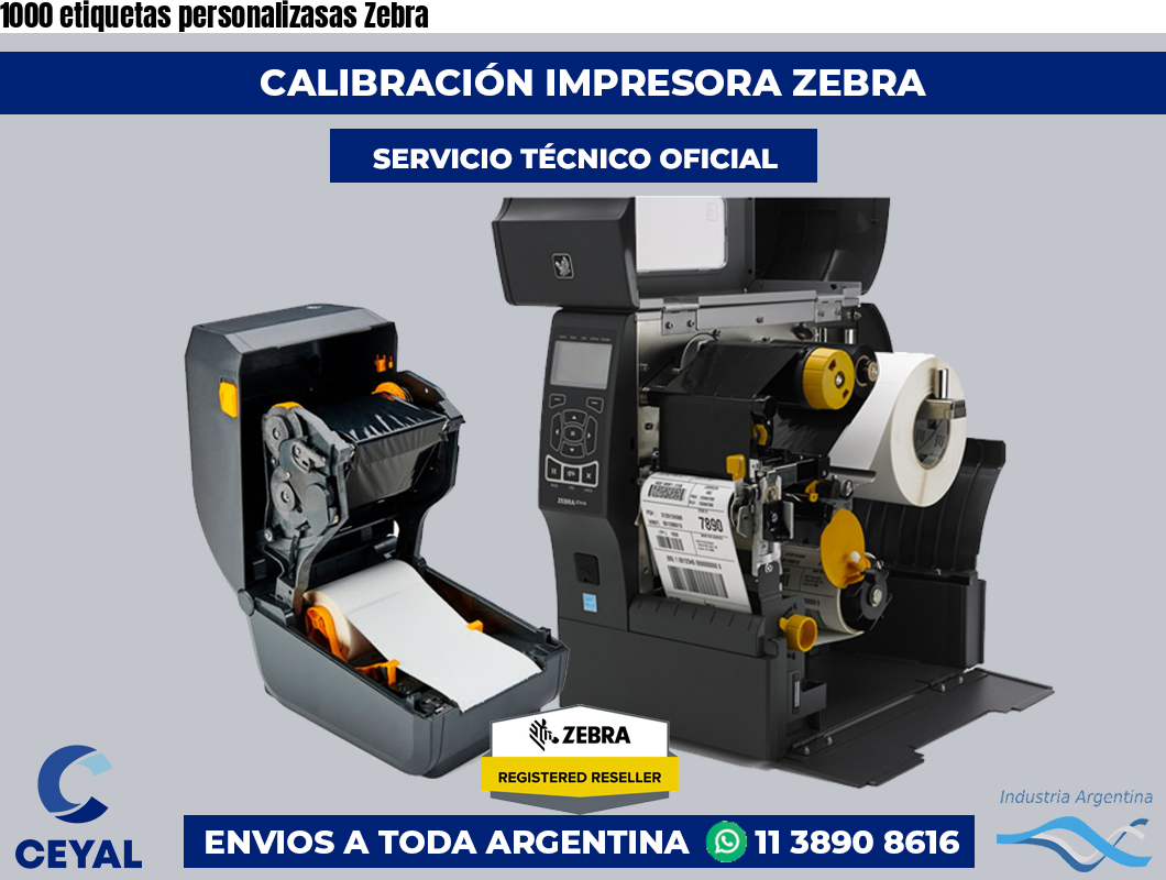 1000 etiquetas personalizasas Zebra