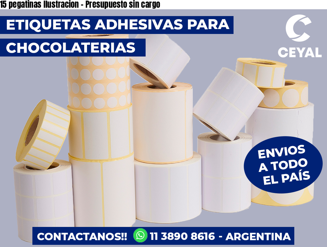 15 pegatinas Ilustracion - Presupuesto sin cargo