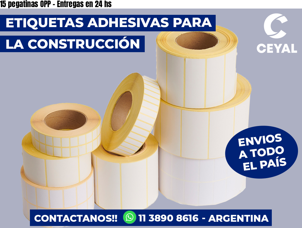 15 pegatinas OPP - Entregas en 24 hs