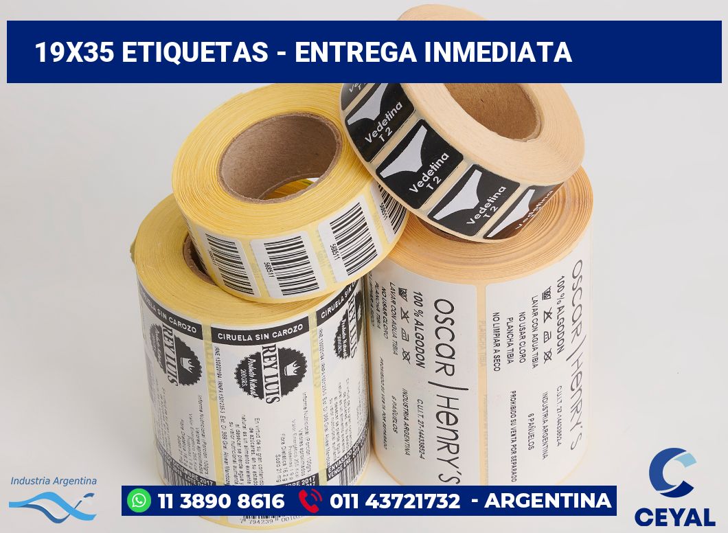 19×35 Etiquetas