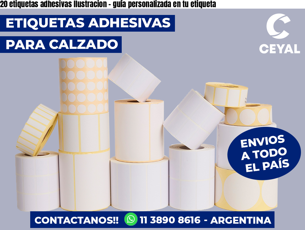 20 etiquetas adhesivas Ilustracion – guía personalizada en tu etiqueta