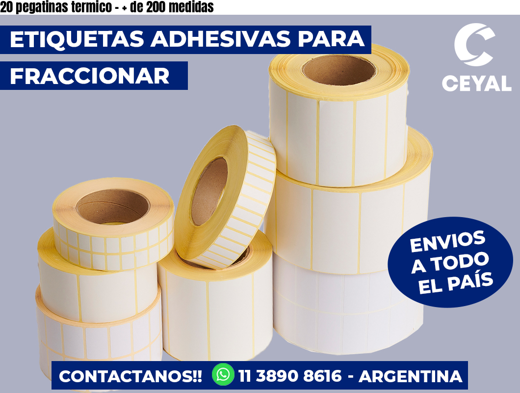 20 pegatinas termico – + de 200 medidas