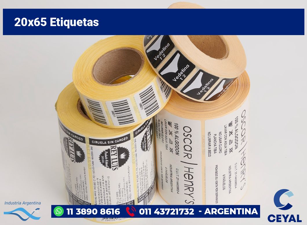 20x65 Etiquetas