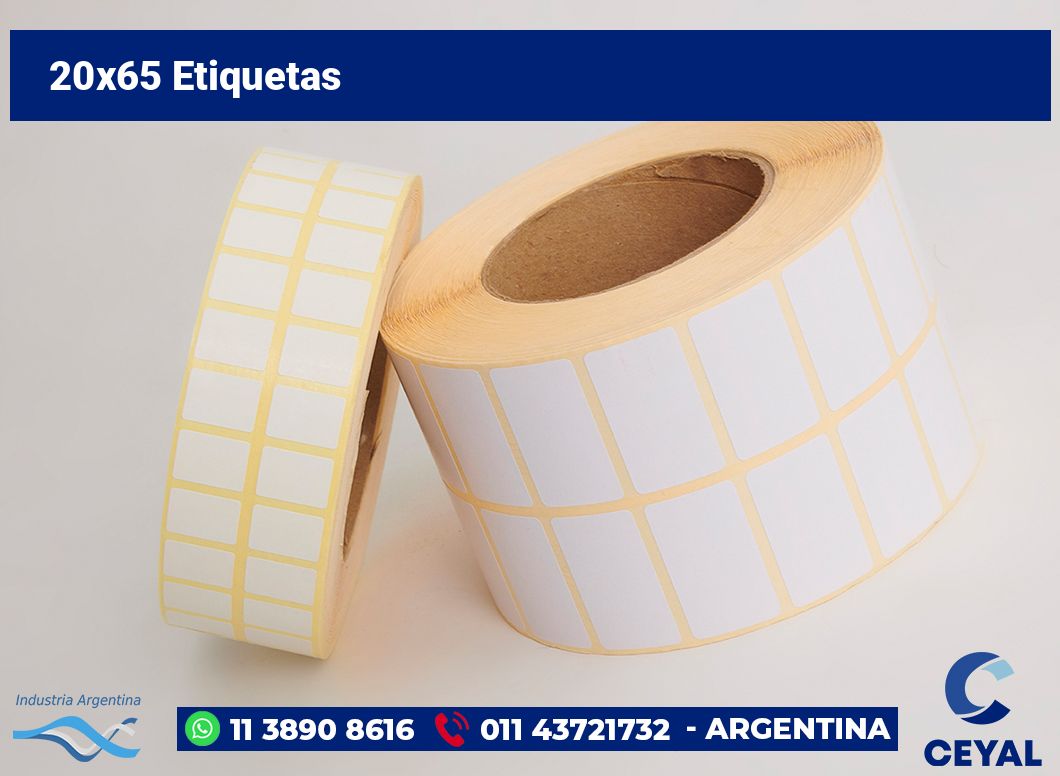 20×65 Etiquetas