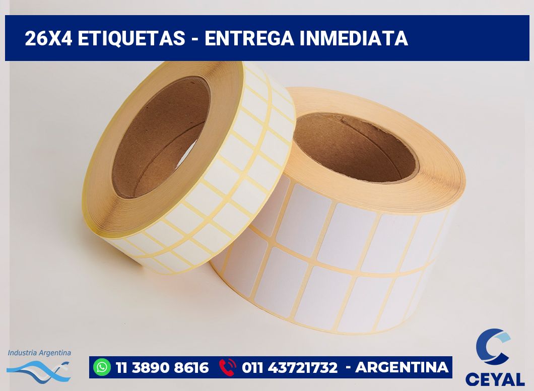 26×4 Etiquetas