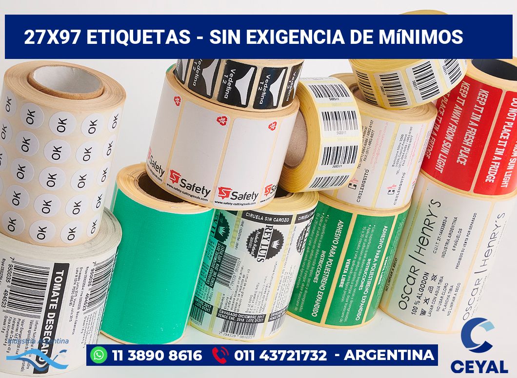 27×97 Etiquetas