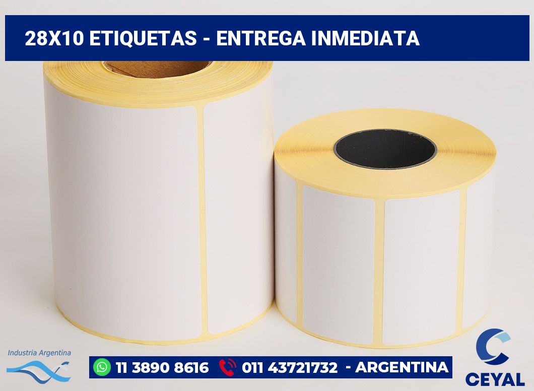 28×10 Etiquetas