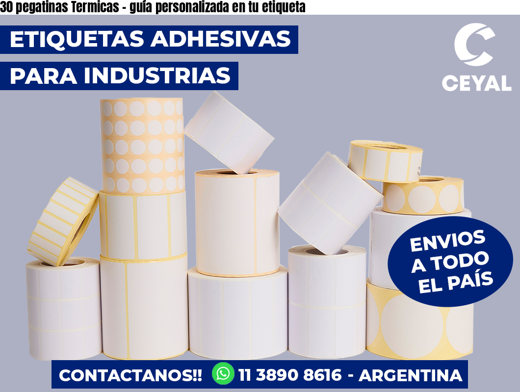 30 pegatinas Termicas - guía personalizada en tu etiqueta