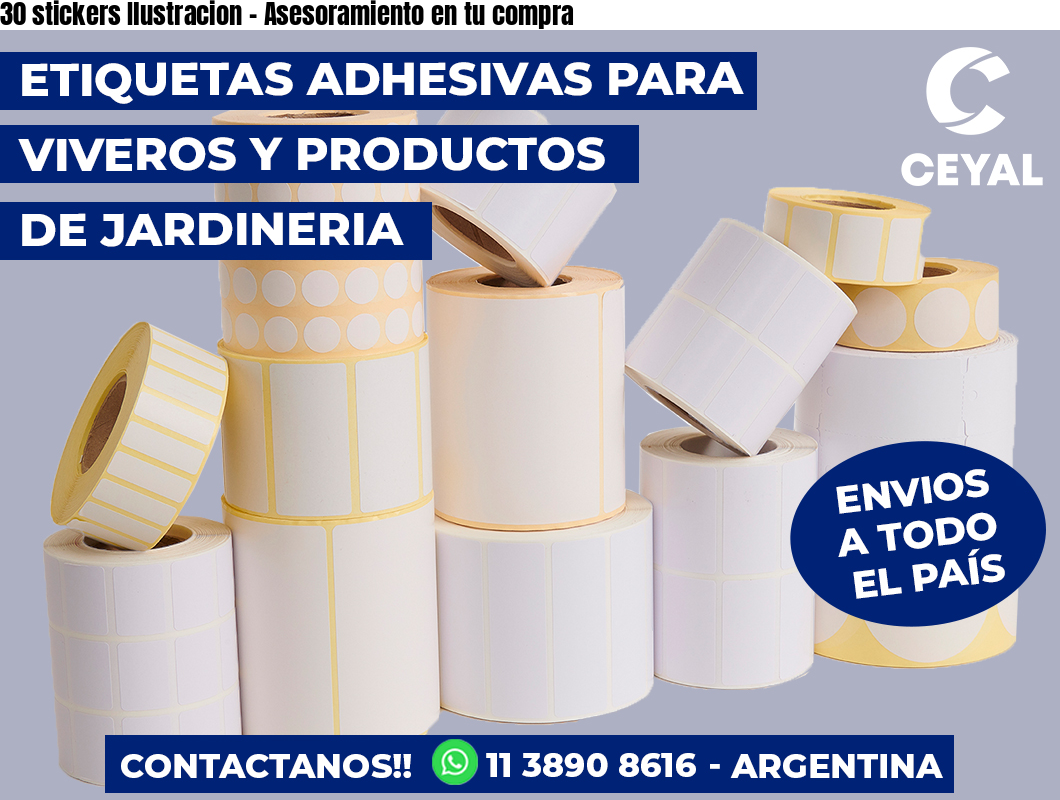 30 stickers Ilustracion - Asesoramiento en tu compra
