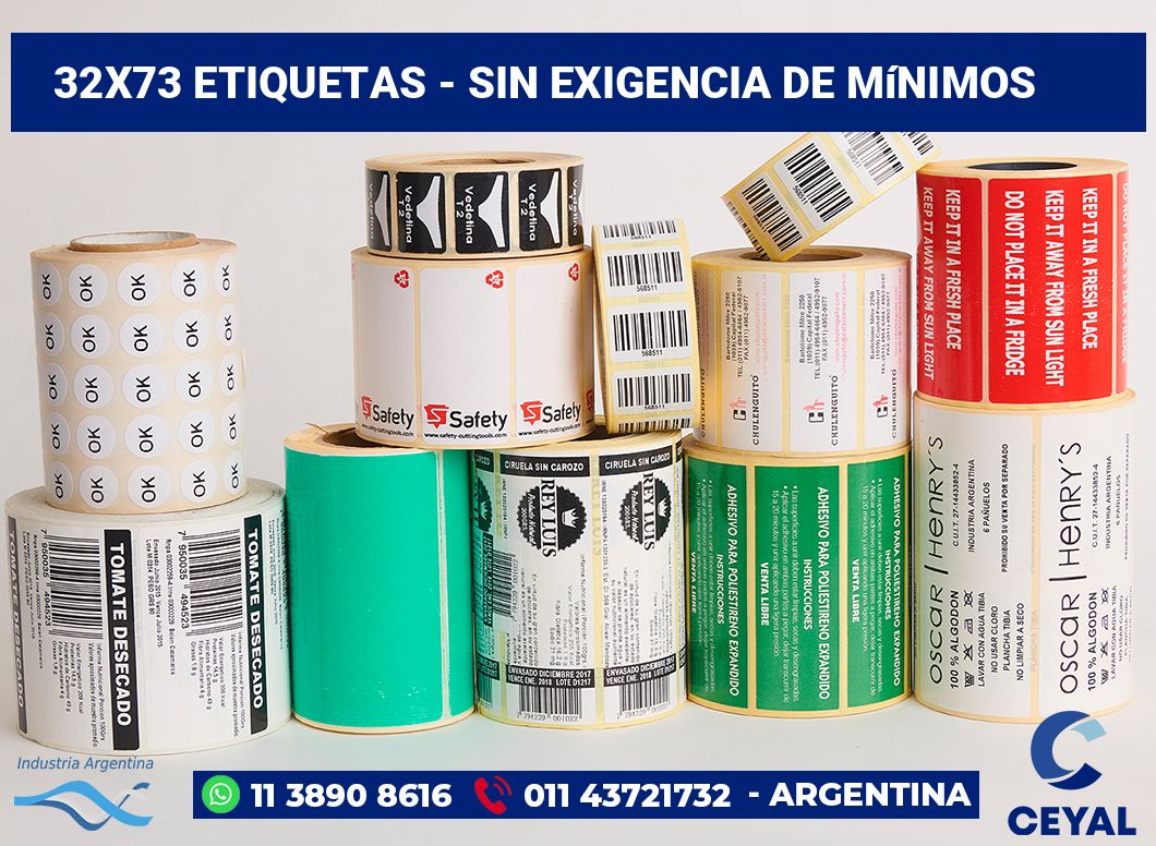 32x73 Etiquetas