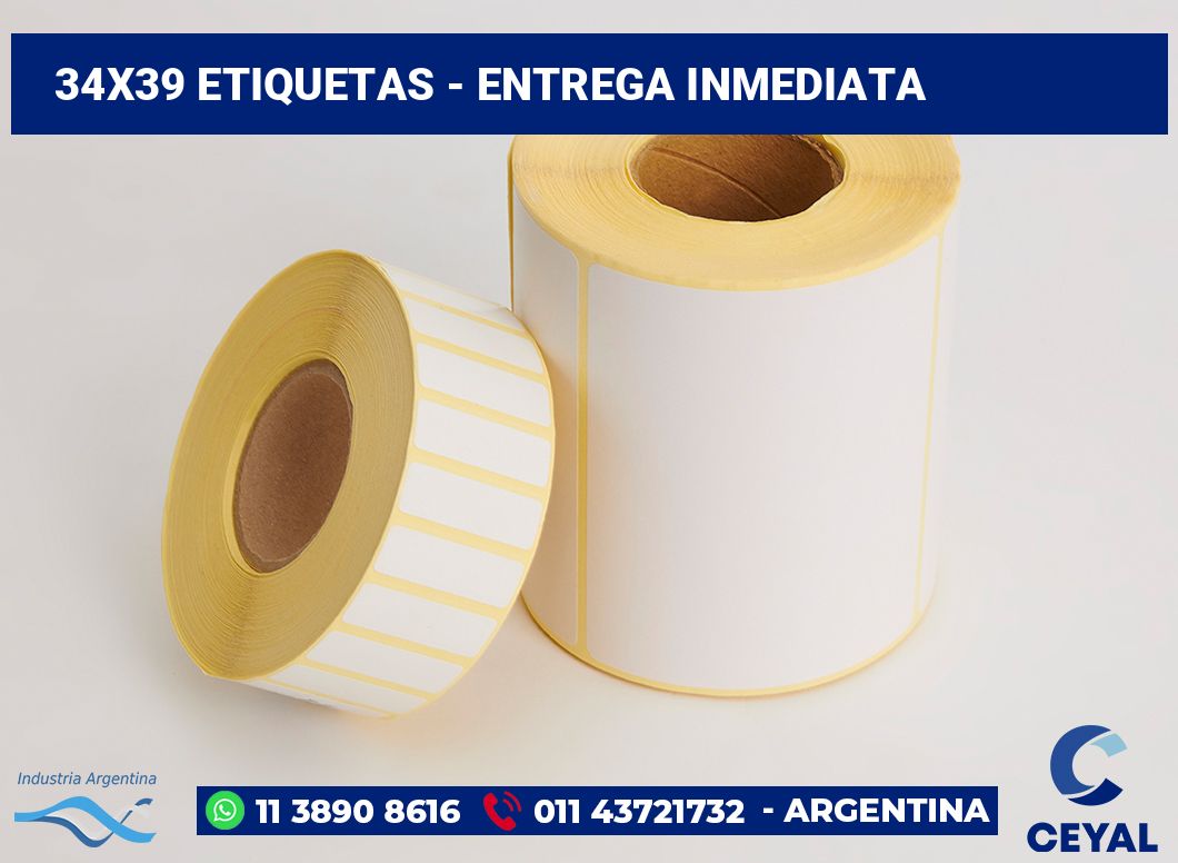 34×39 Etiquetas