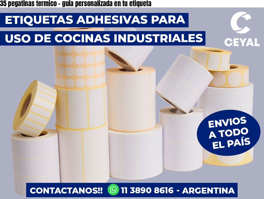 35 pegatinas termico - guía personalizada en tu etiqueta