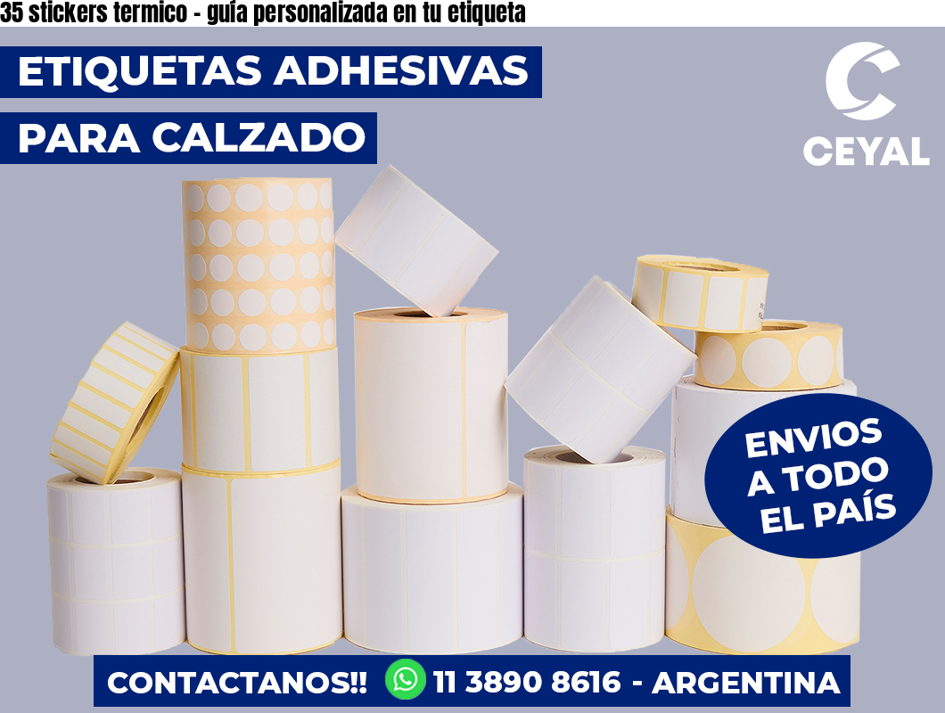 35 stickers termico - guía personalizada en tu etiqueta