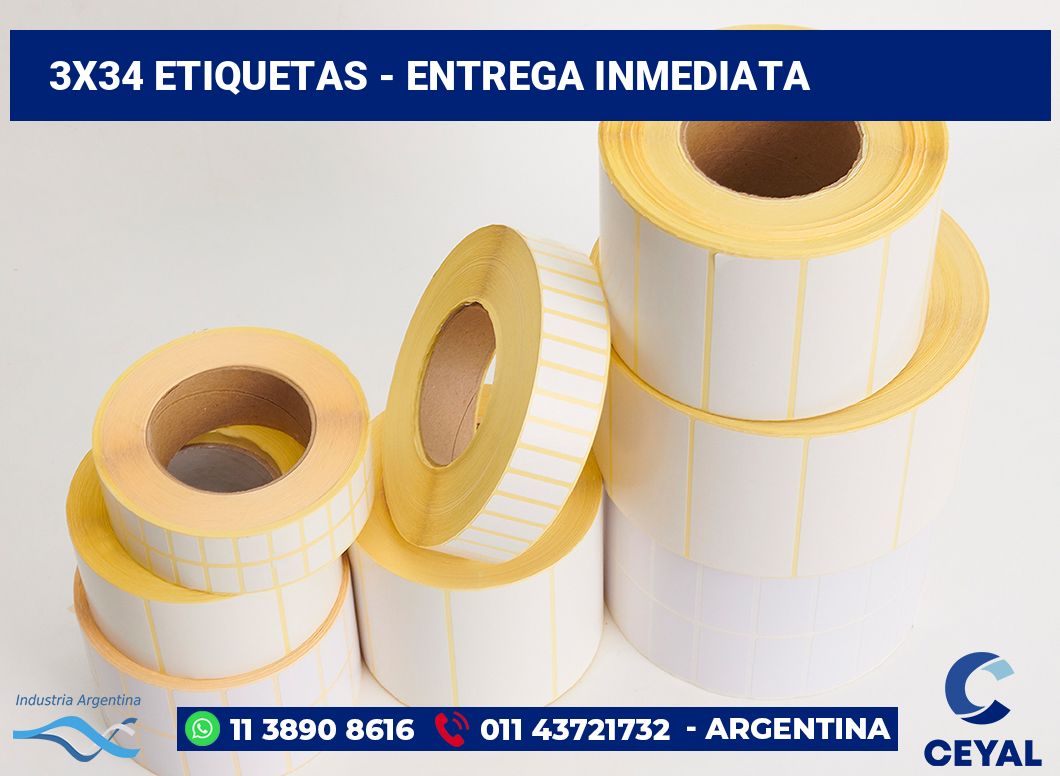 3x34 Etiquetas