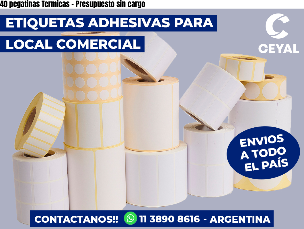 40 pegatinas Termicas – Presupuesto sin cargo
