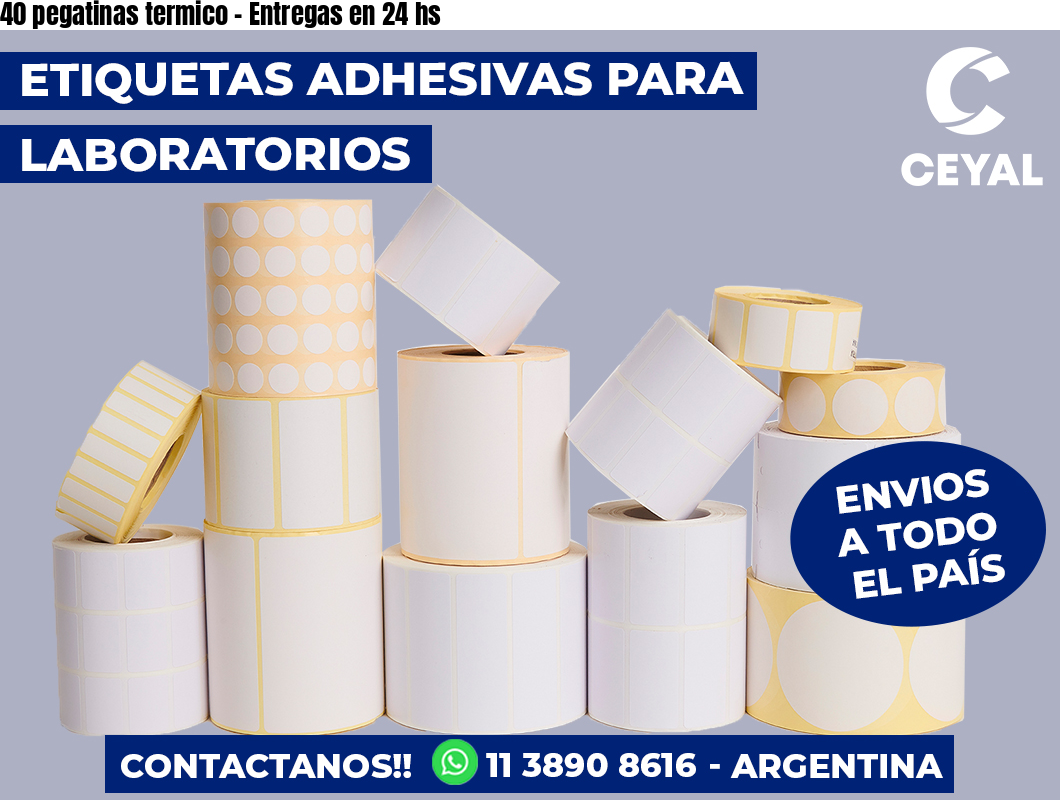 40 pegatinas termico - Entregas en 24 hs