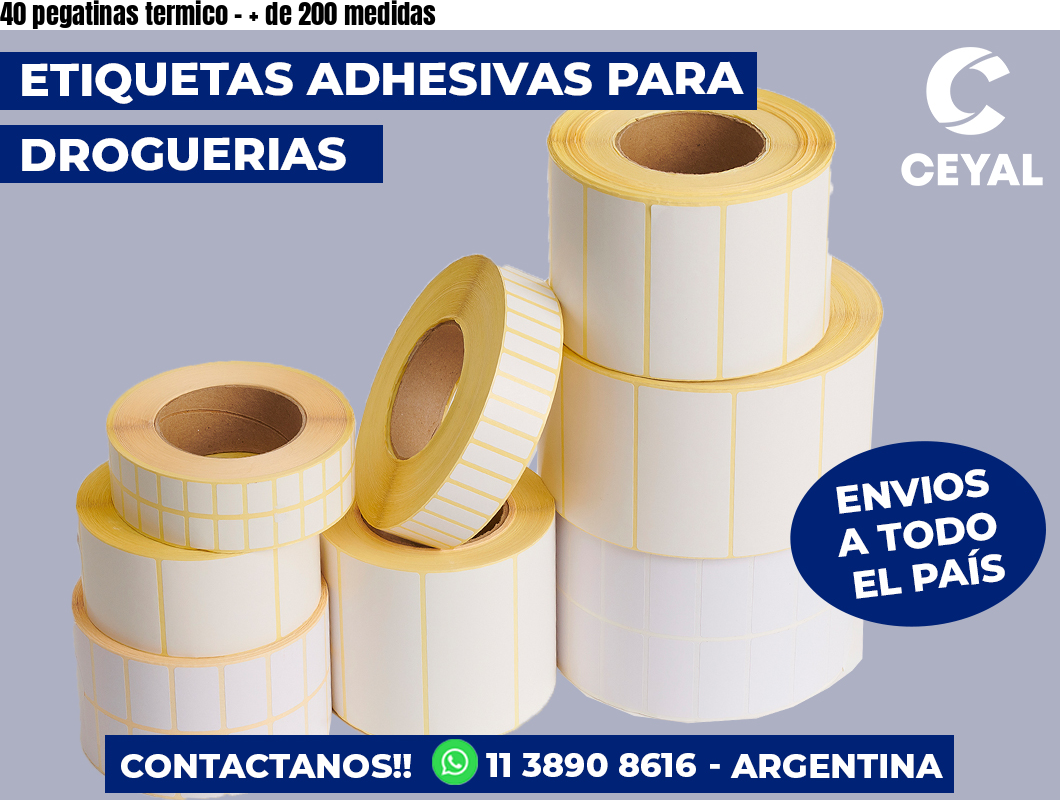 40 pegatinas termico - + de 200 medidas