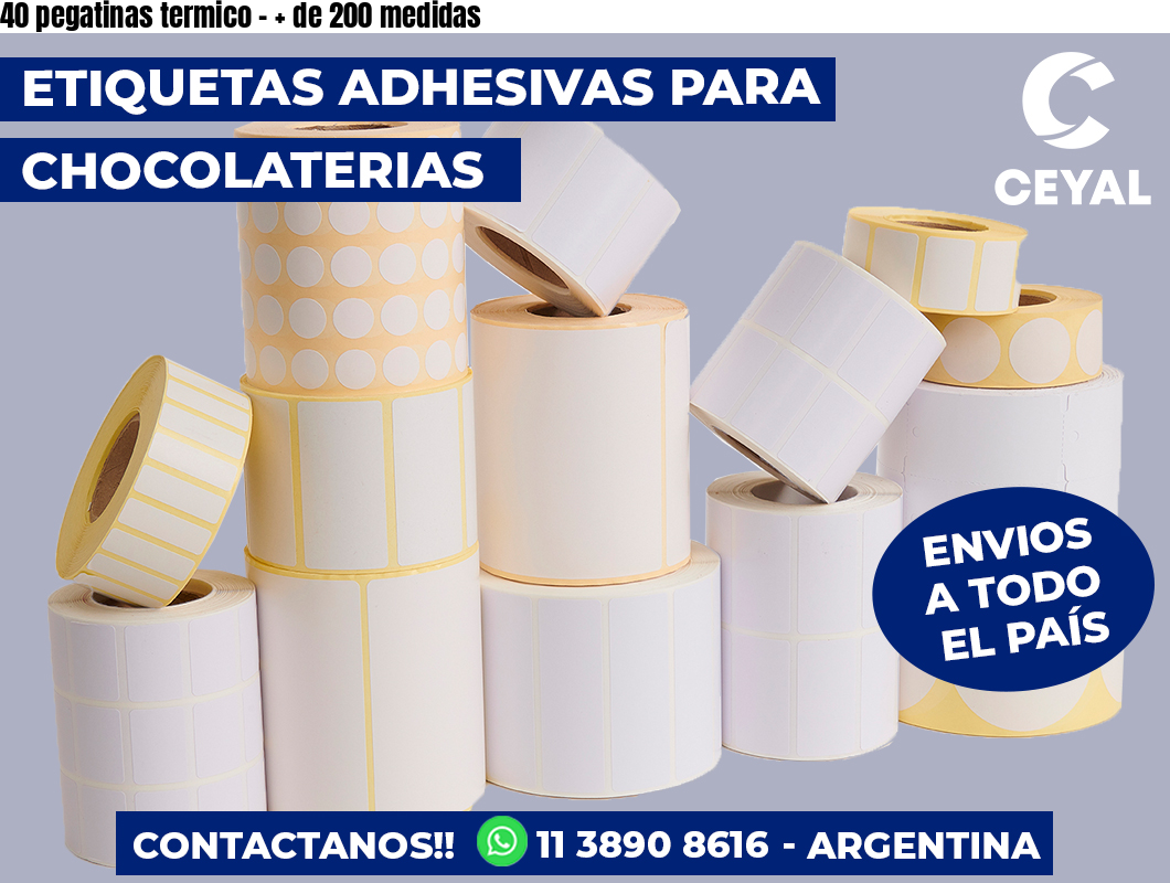 40 pegatinas termico - + de 200 medidas
