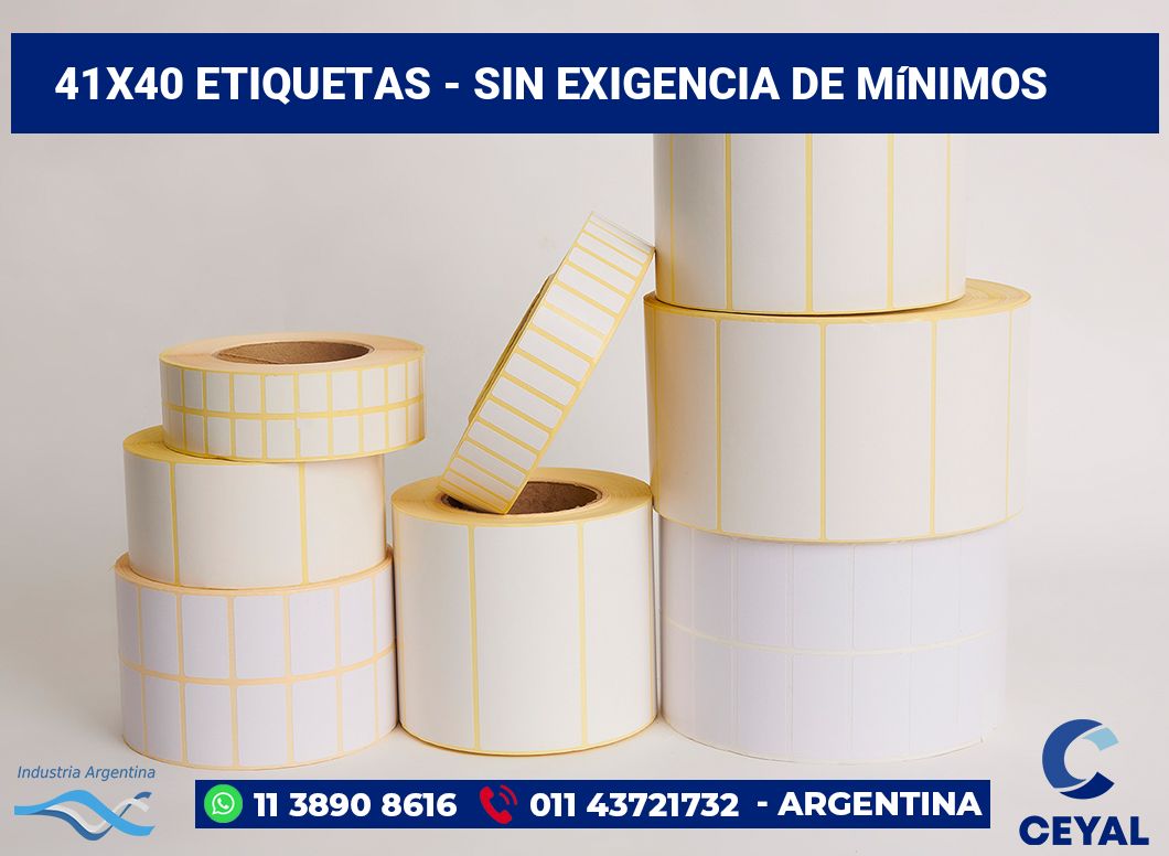 41×40 Etiquetas
