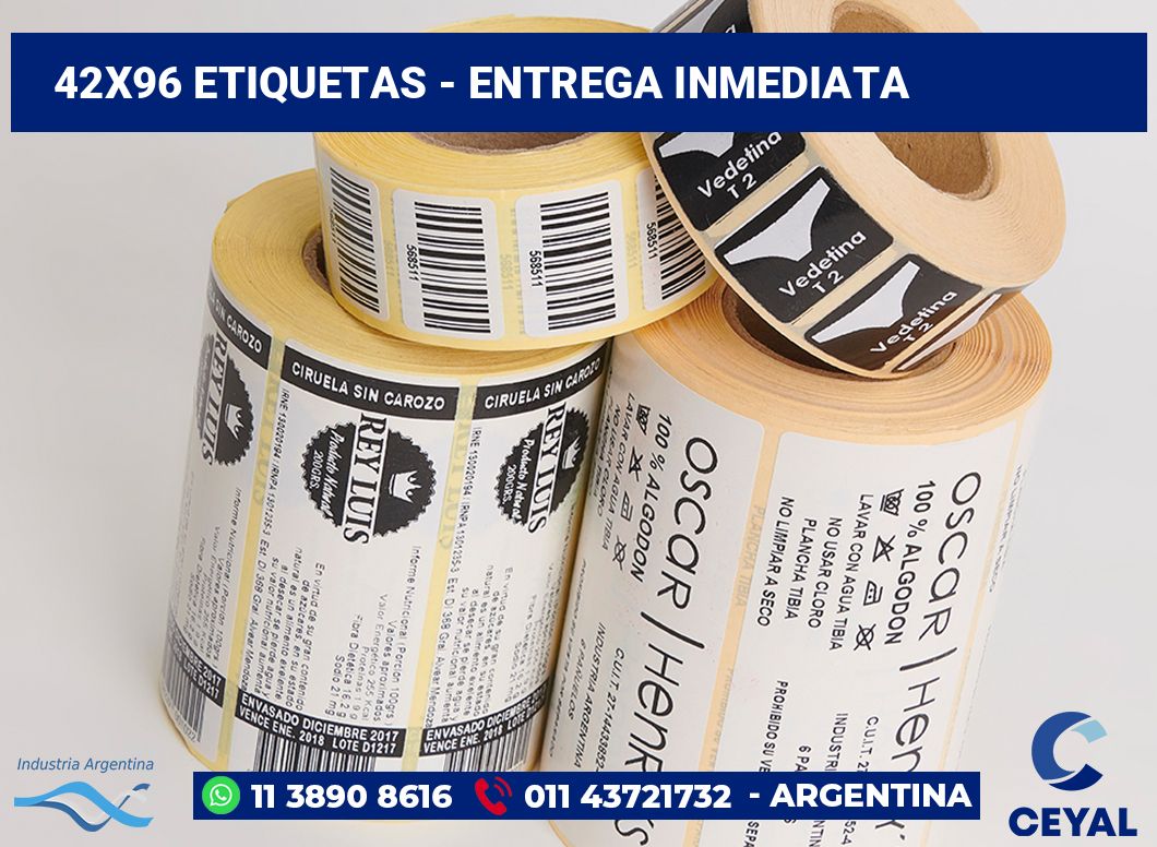 42×96 Etiquetas