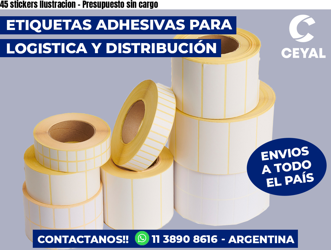 45 stickers Ilustracion – Presupuesto sin cargo