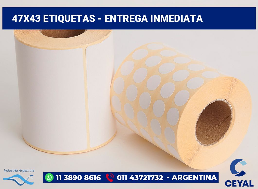47×43 Etiquetas