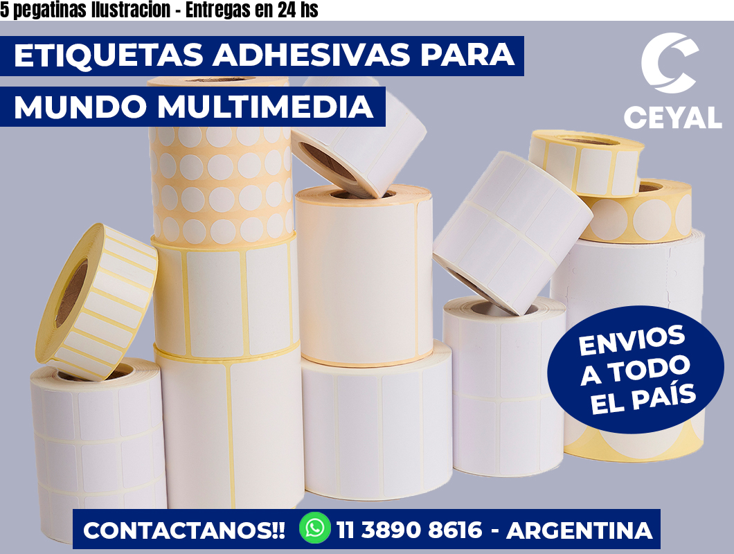 5 pegatinas Ilustracion – Entregas en 24 hs