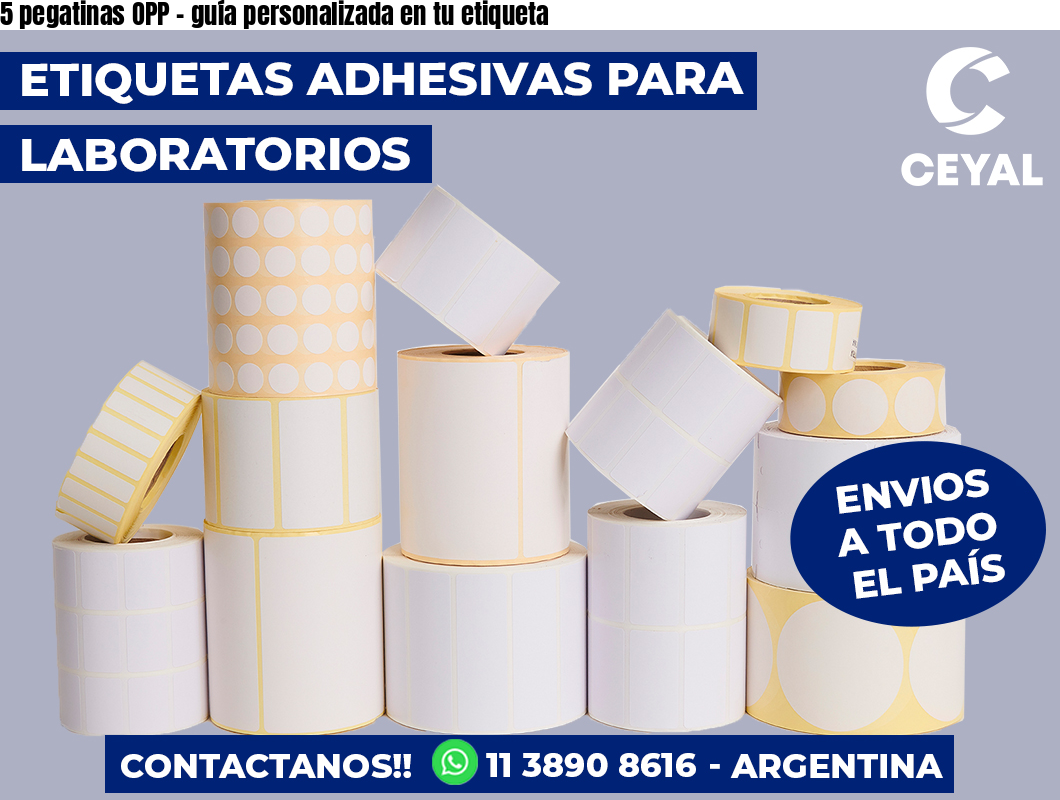 5 pegatinas OPP - guía personalizada en tu etiqueta