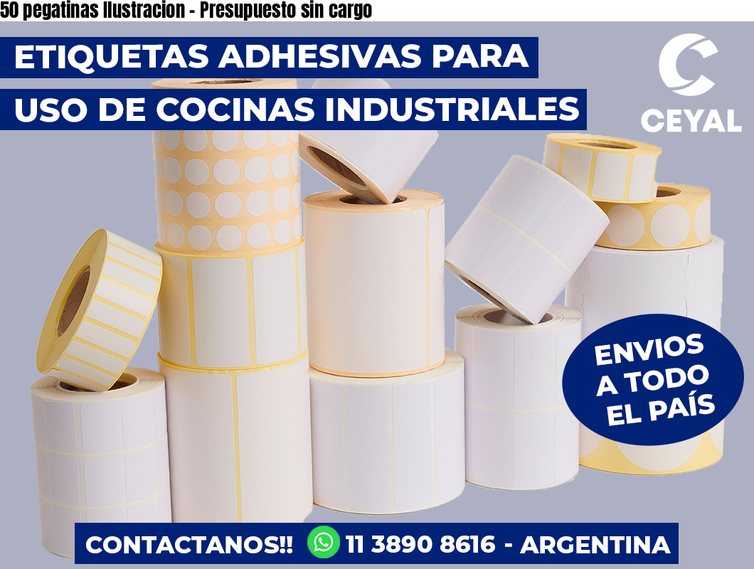 50 pegatinas Ilustracion – Presupuesto sin cargo