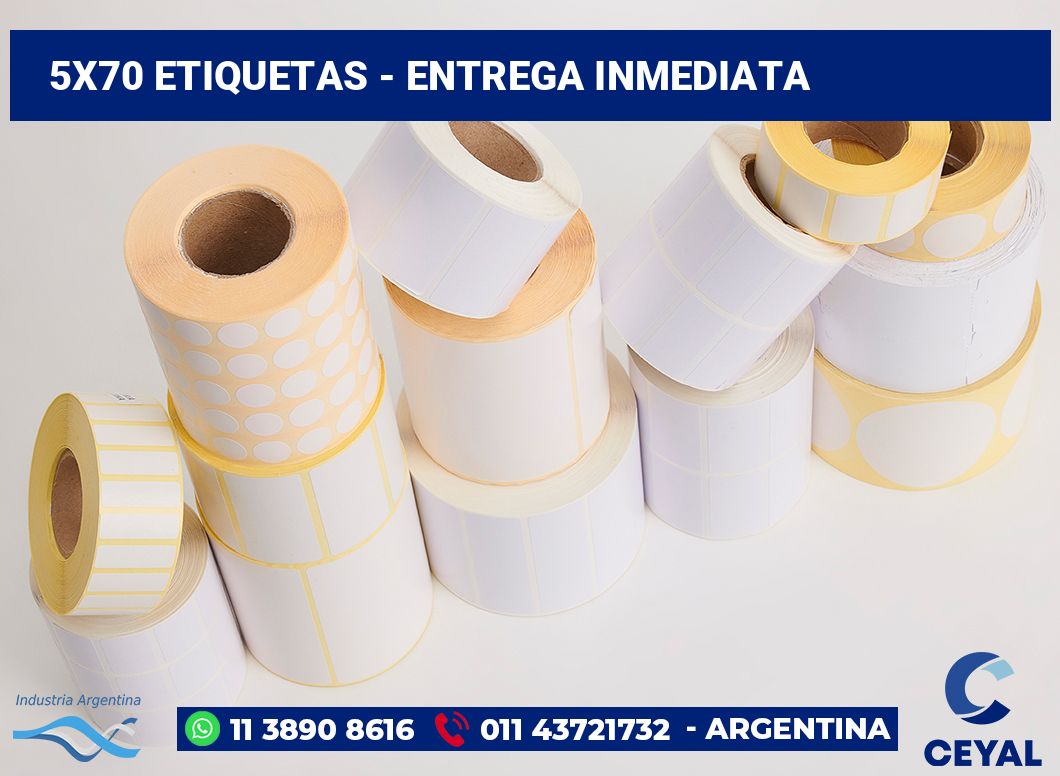 5×70 Etiquetas