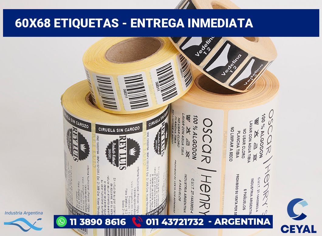 60x68 Etiquetas