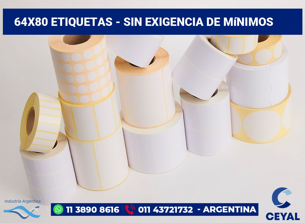 64×80 Etiquetas