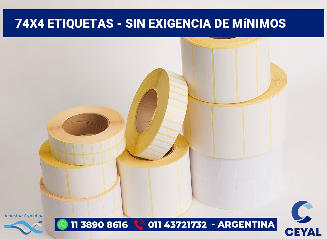 74×4 Etiquetas
