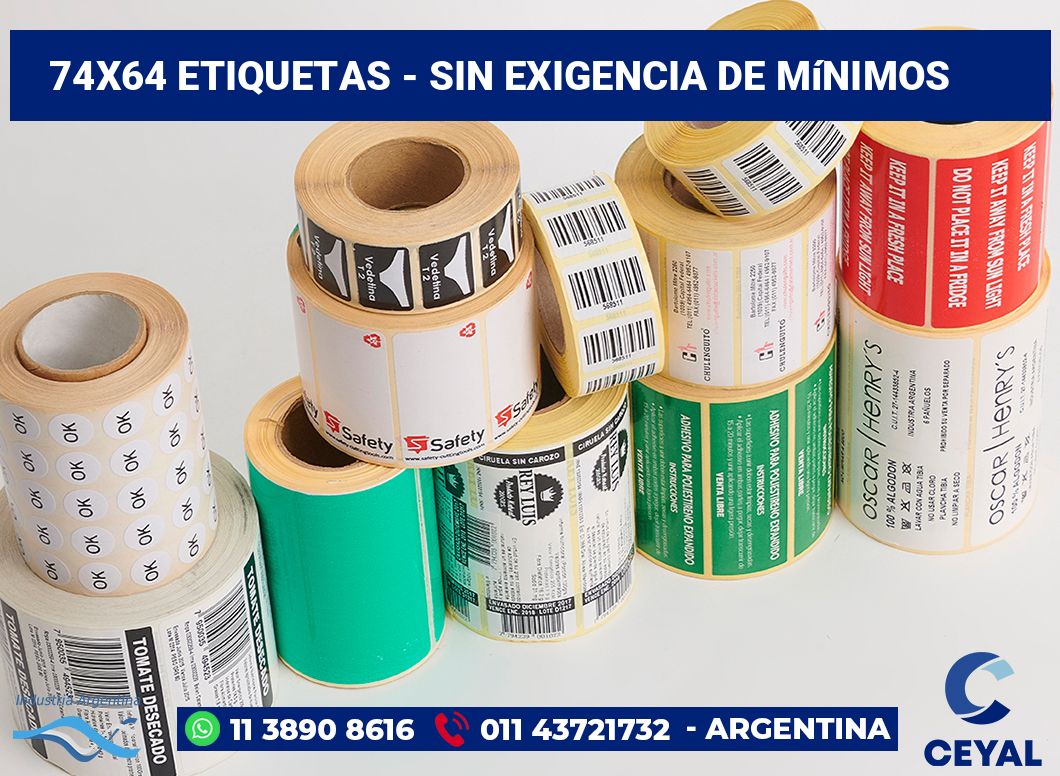 74x64 Etiquetas