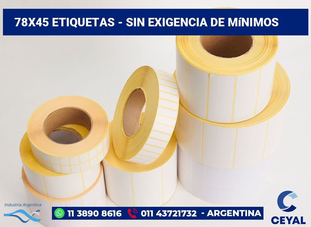 78×45 Etiquetas