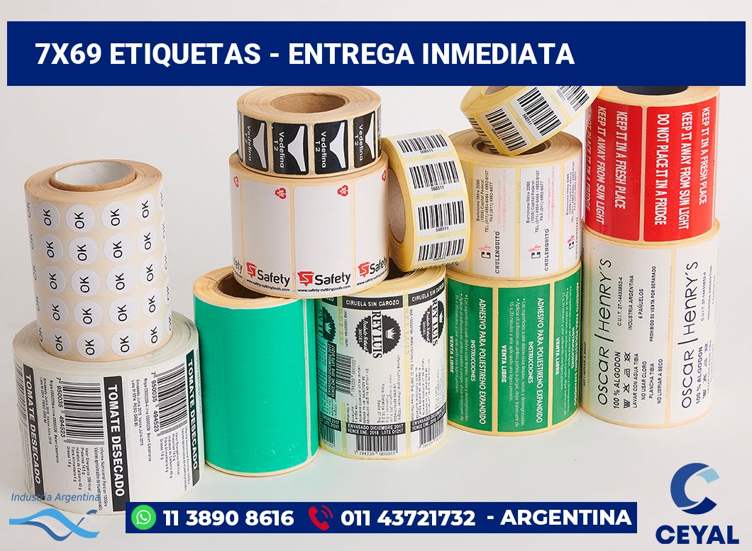 7×69 Etiquetas