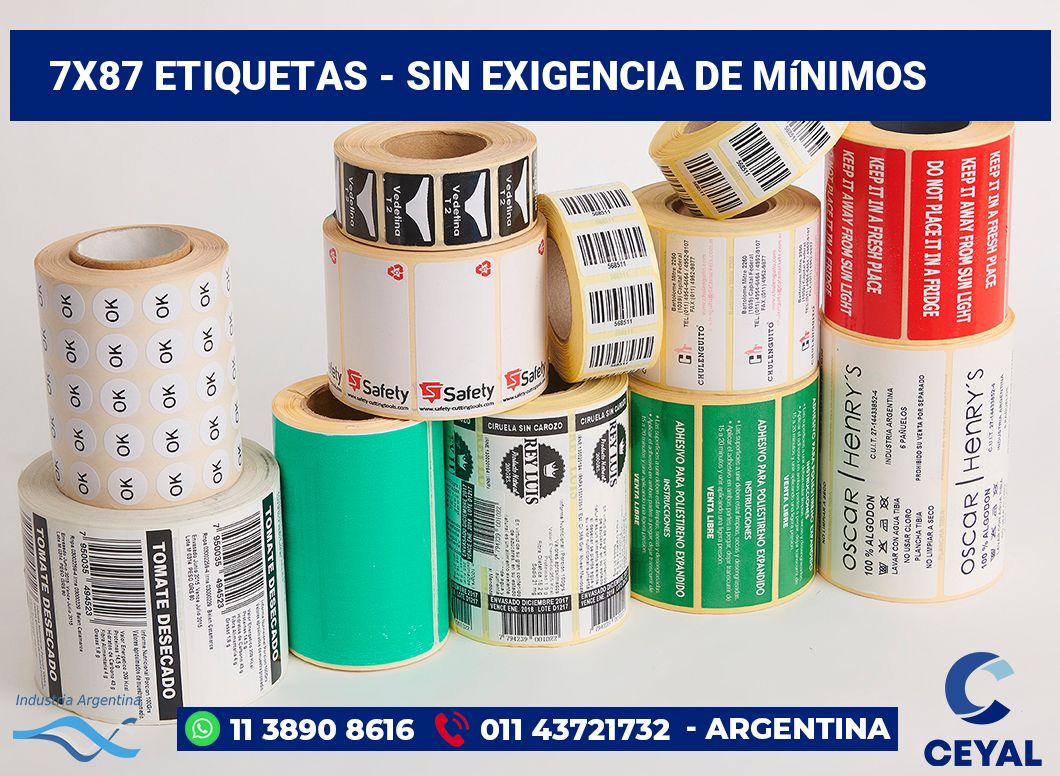 7x87 Etiquetas
