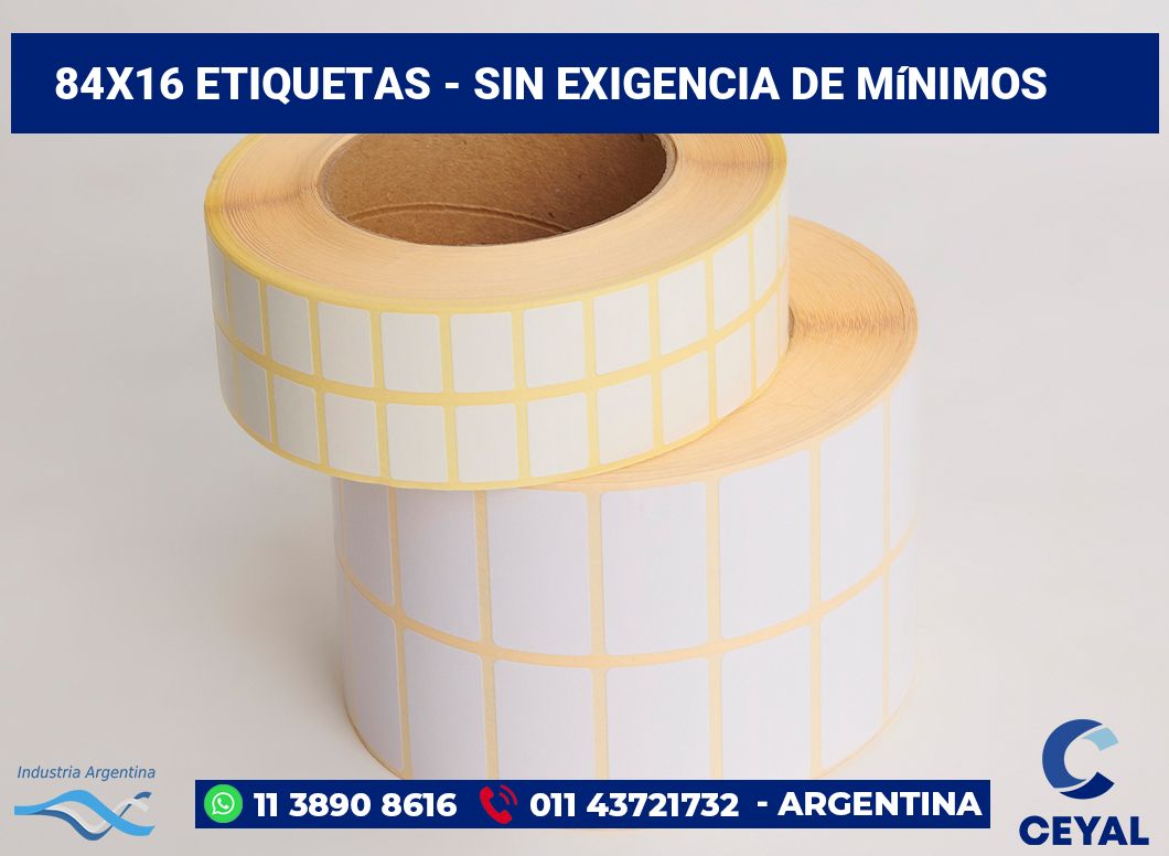 84x16 Etiquetas