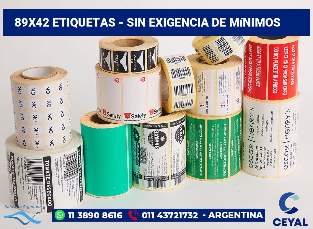 89x42 Etiquetas
