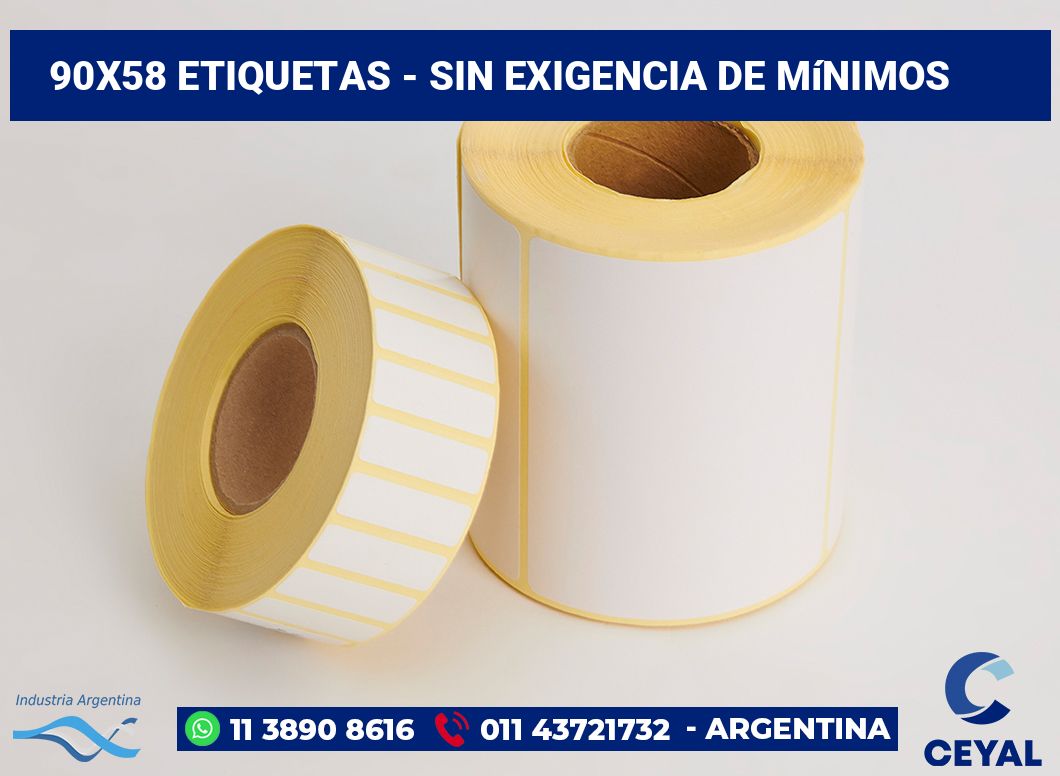 90×58 Etiquetas