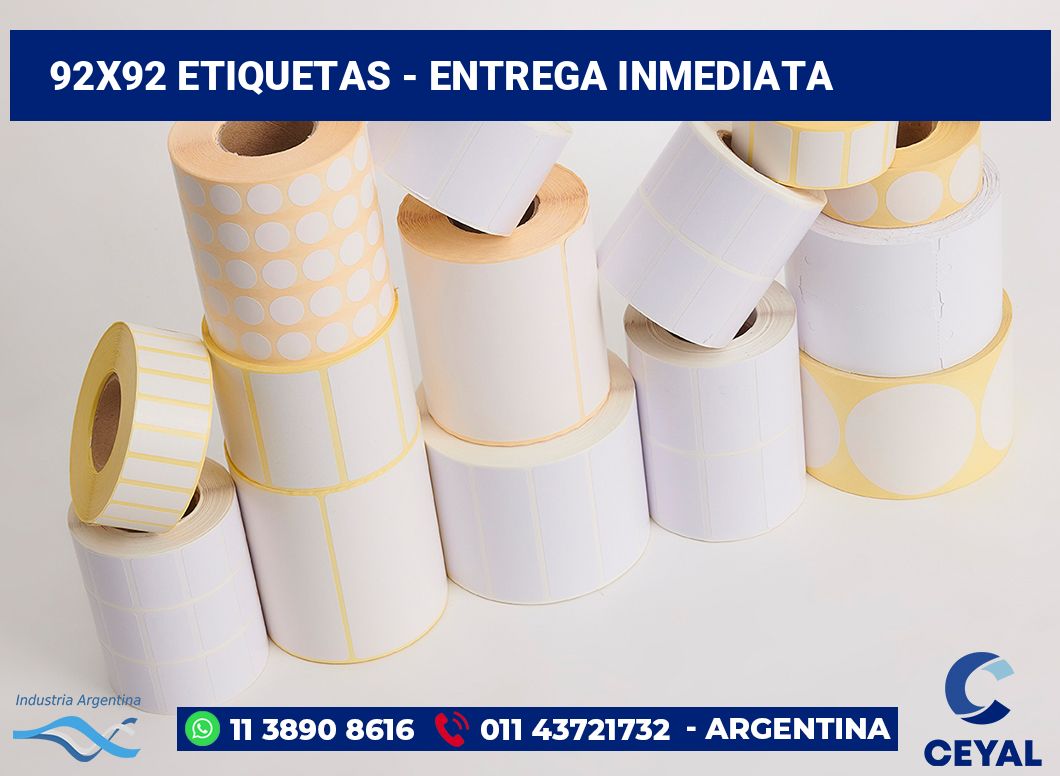 92×92 Etiquetas