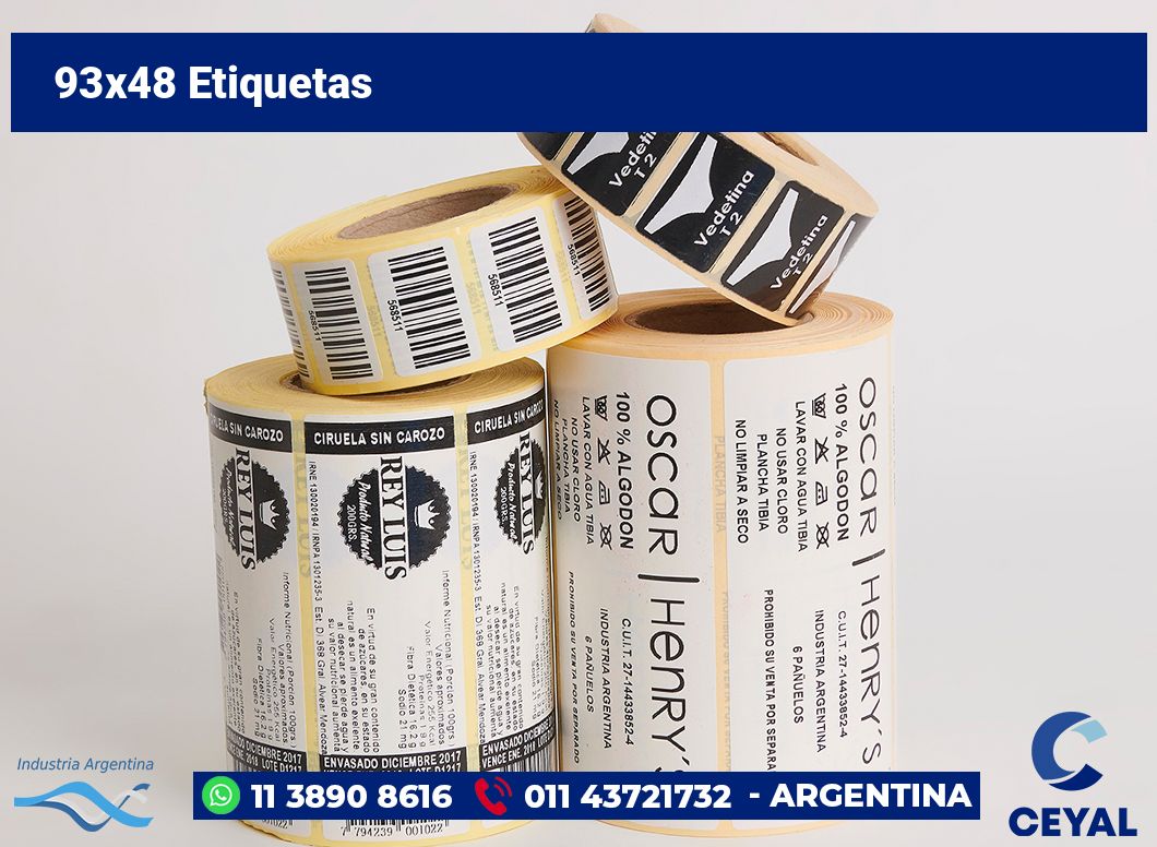 93×48 Etiquetas