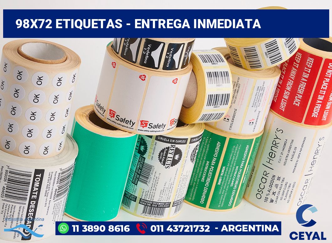 98×72 Etiquetas
