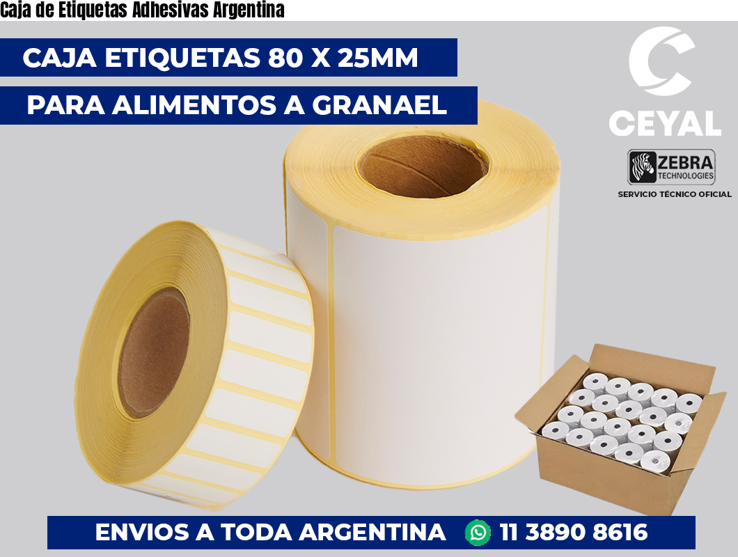 Caja de Etiquetas Adhesivas Argentina