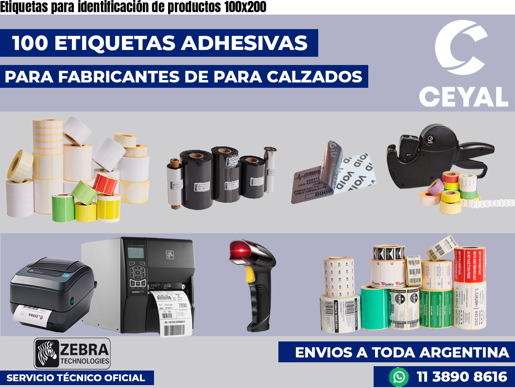Etiquetas para identificación de productos 100×200