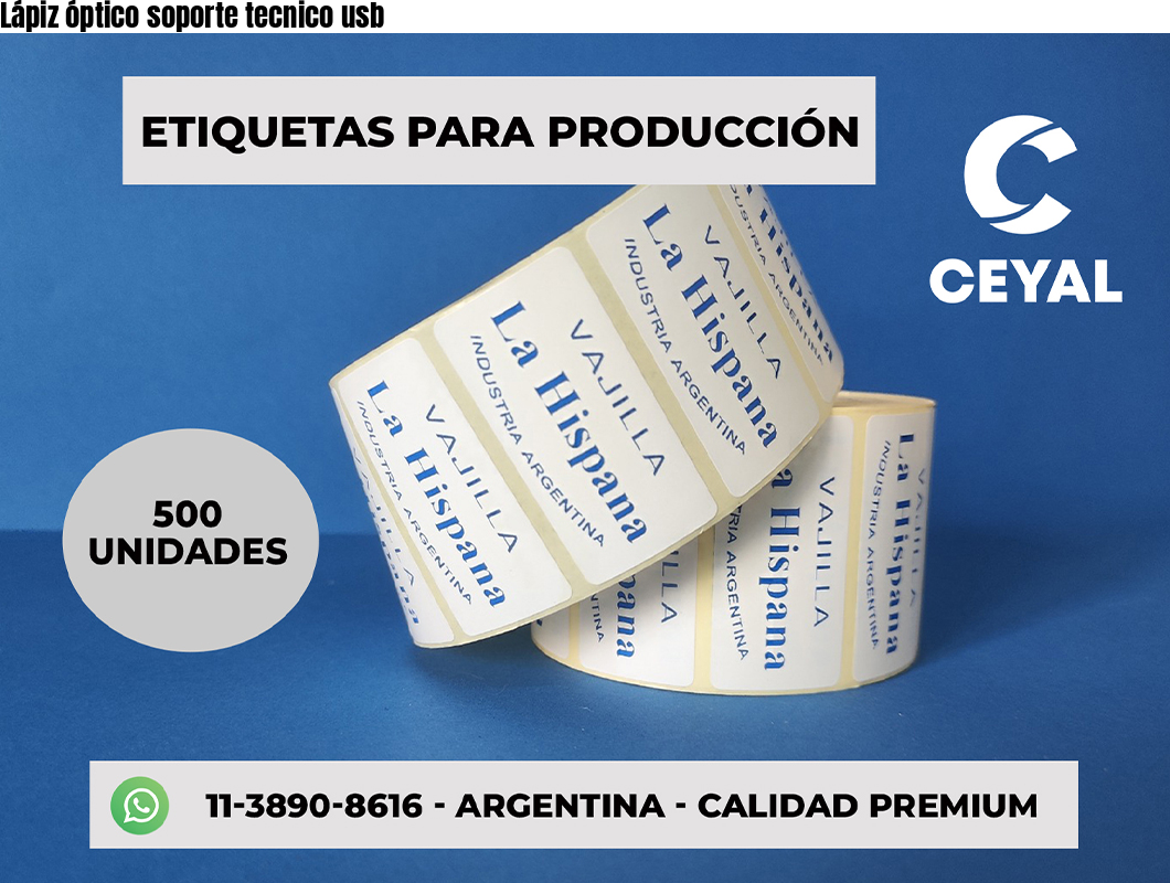 Lápiz óptico soporte tecnico usb